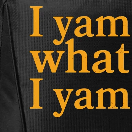 Funny Holidays Thanksgiving I Yam What I Yam City Backpack