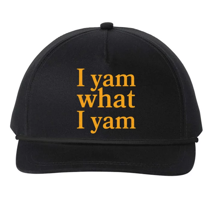 Funny Holidays Thanksgiving I Yam What I Yam Snapback Five-Panel Rope Hat