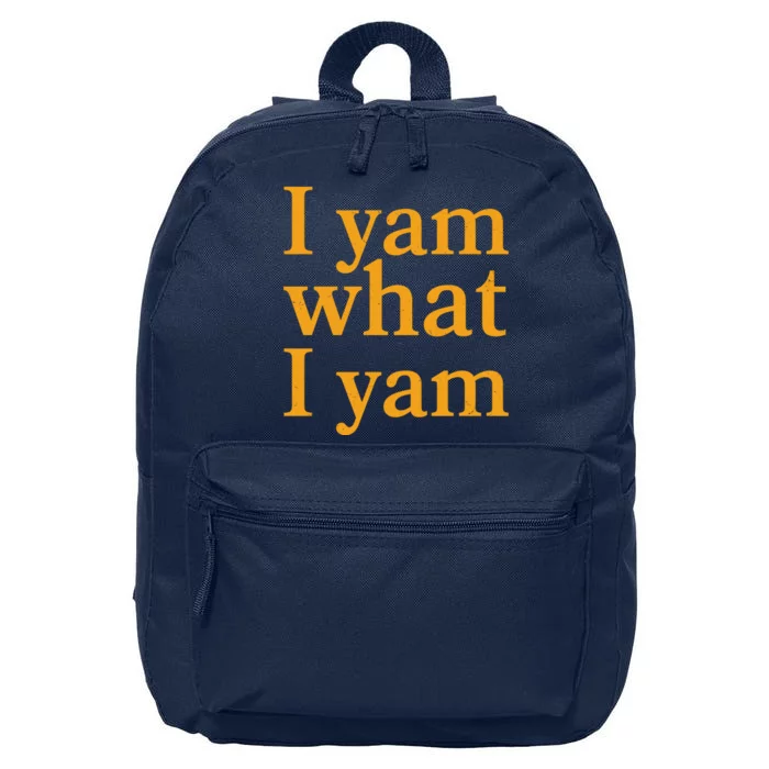 Funny Holidays Thanksgiving I Yam What I Yam 16 in Basic Backpack