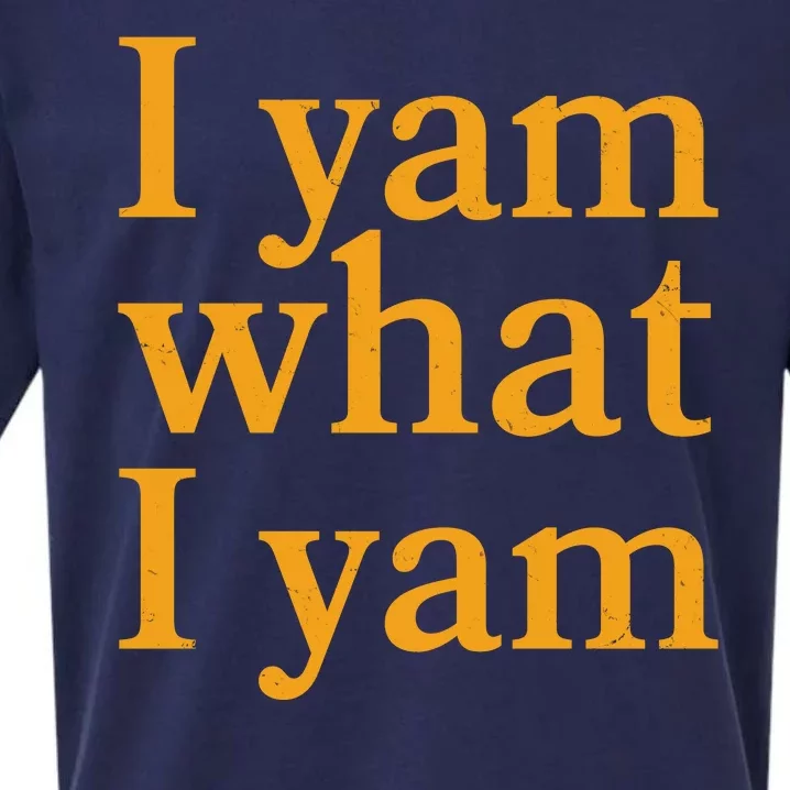 Funny Holidays Thanksgiving I Yam What I Yam Sueded Cloud Jersey T-Shirt