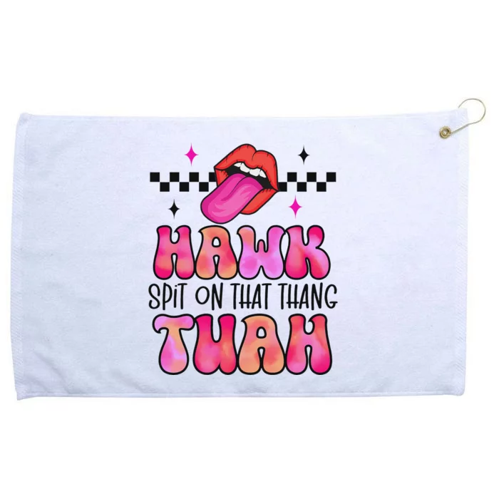 Funny Hawk Tush Spit Design Grommeted Golf Towel