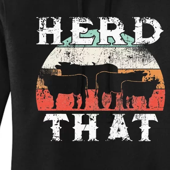 Farmer Herd That Cow Lover Farmer Women's Pullover Hoodie