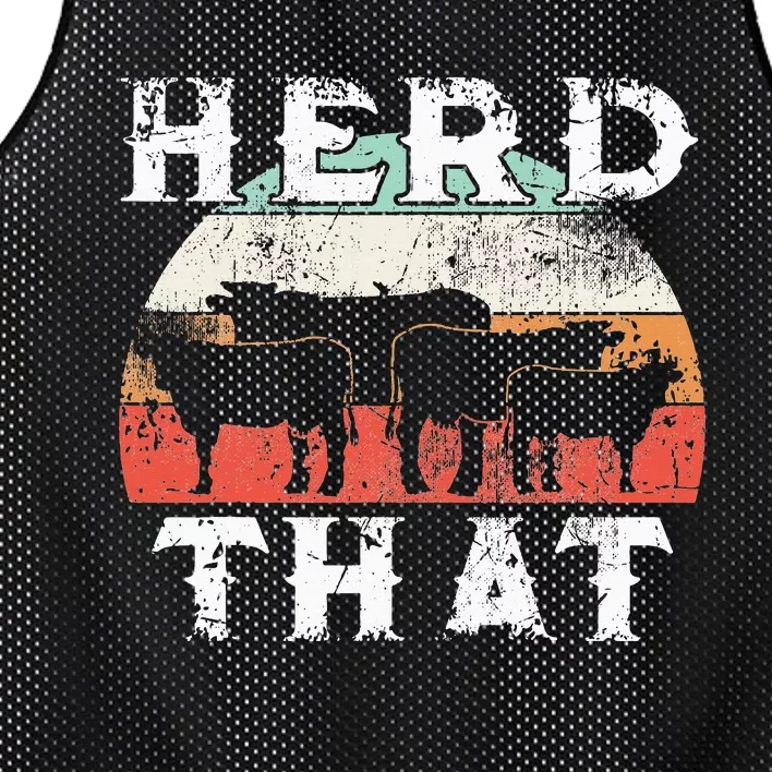 Farmer Herd That Cow Lover Farmer Mesh Reversible Basketball Jersey Tank