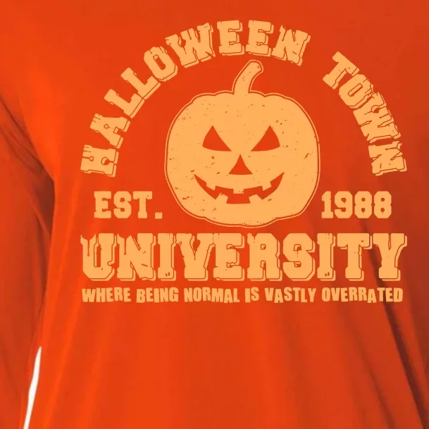 Funny Halloween Town University Est 1988 Where Being Normal Is Vastly Overrated Cooling Performance Long Sleeve Crew