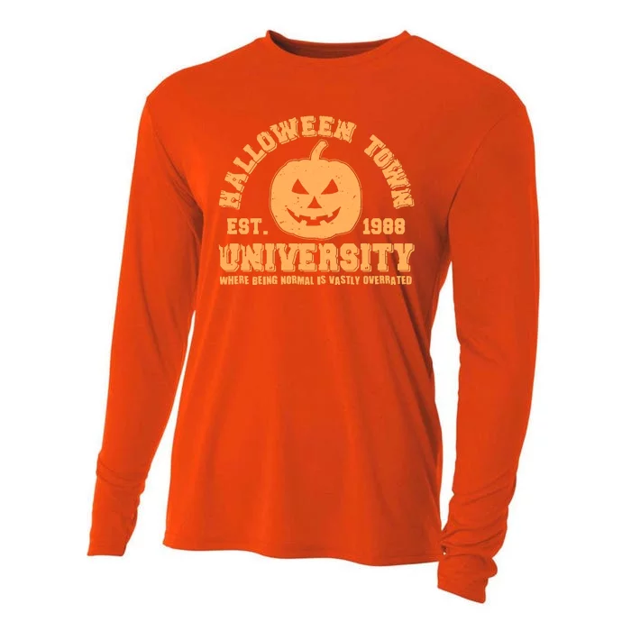 Funny Halloween Town University Est 1988 Where Being Normal Is Vastly Overrated Cooling Performance Long Sleeve Crew