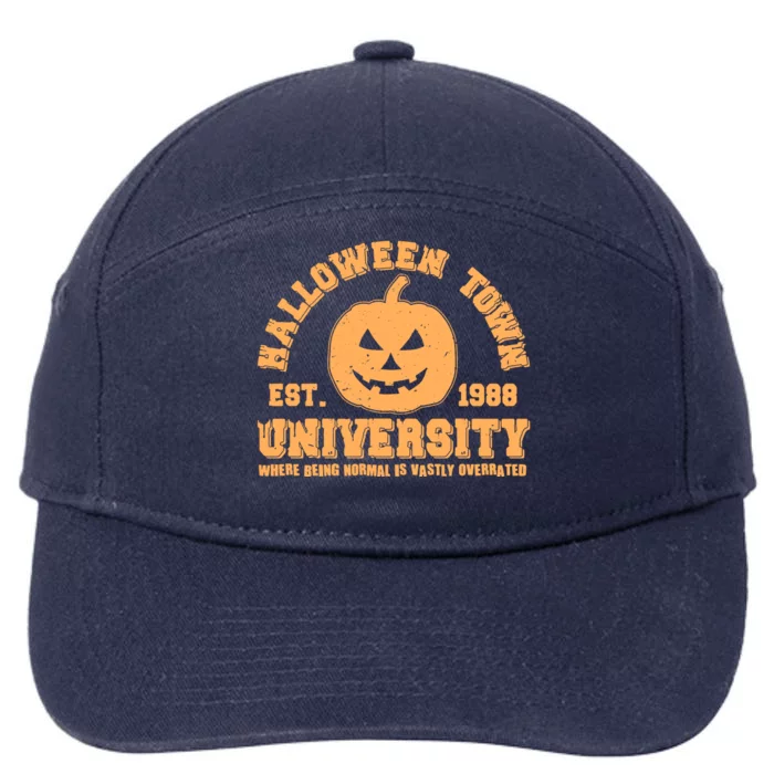 Funny Halloween Town University Est 1988 Where Being Normal Is Vastly Overrated 7-Panel Snapback Hat