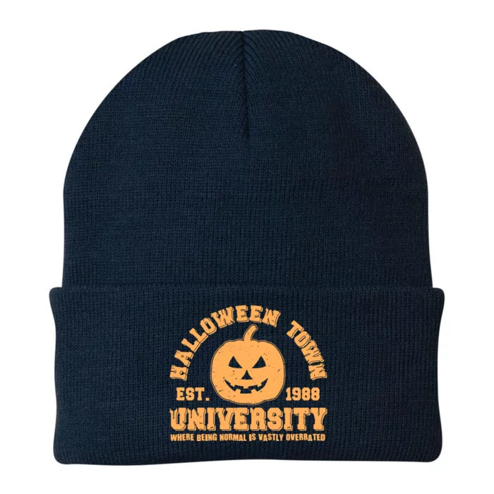 Funny Halloween Town University Est 1988 Where Being Normal Is Vastly Overrated Knit Cap Winter Beanie