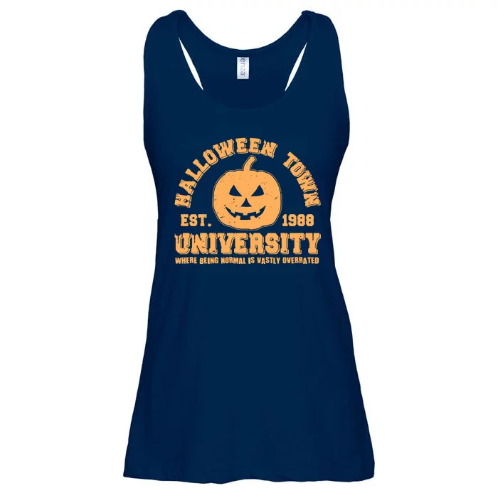 Funny Halloween Town University Est 1988 Where Being Normal Is Vastly Overrated Ladies Essential Flowy Tank