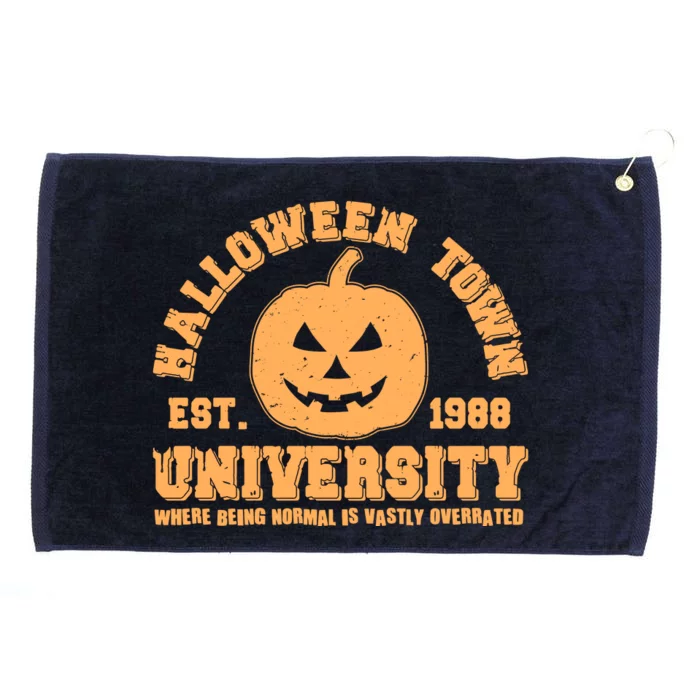 Funny Halloween Town University Est 1988 Where Being Normal Is Vastly Overrated Grommeted Golf Towel