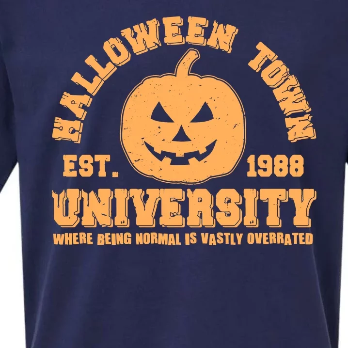 Funny Halloween Town University Est 1988 Where Being Normal Is Vastly Overrated Sueded Cloud Jersey T-Shirt