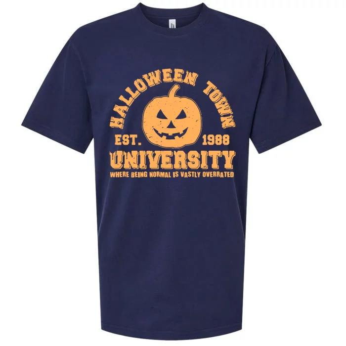 Funny Halloween Town University Est 1988 Where Being Normal Is Vastly Overrated Sueded Cloud Jersey T-Shirt