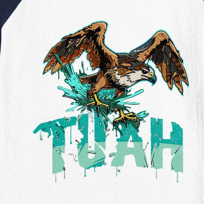 Funny Hawk Tuah Guy Spit Joke Wet That Thang Splash Down Baseball Sleeve Shirt