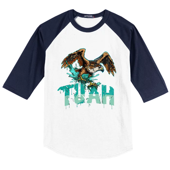 Funny Hawk Tuah Guy Spit Joke Wet That Thang Splash Down Baseball Sleeve Shirt