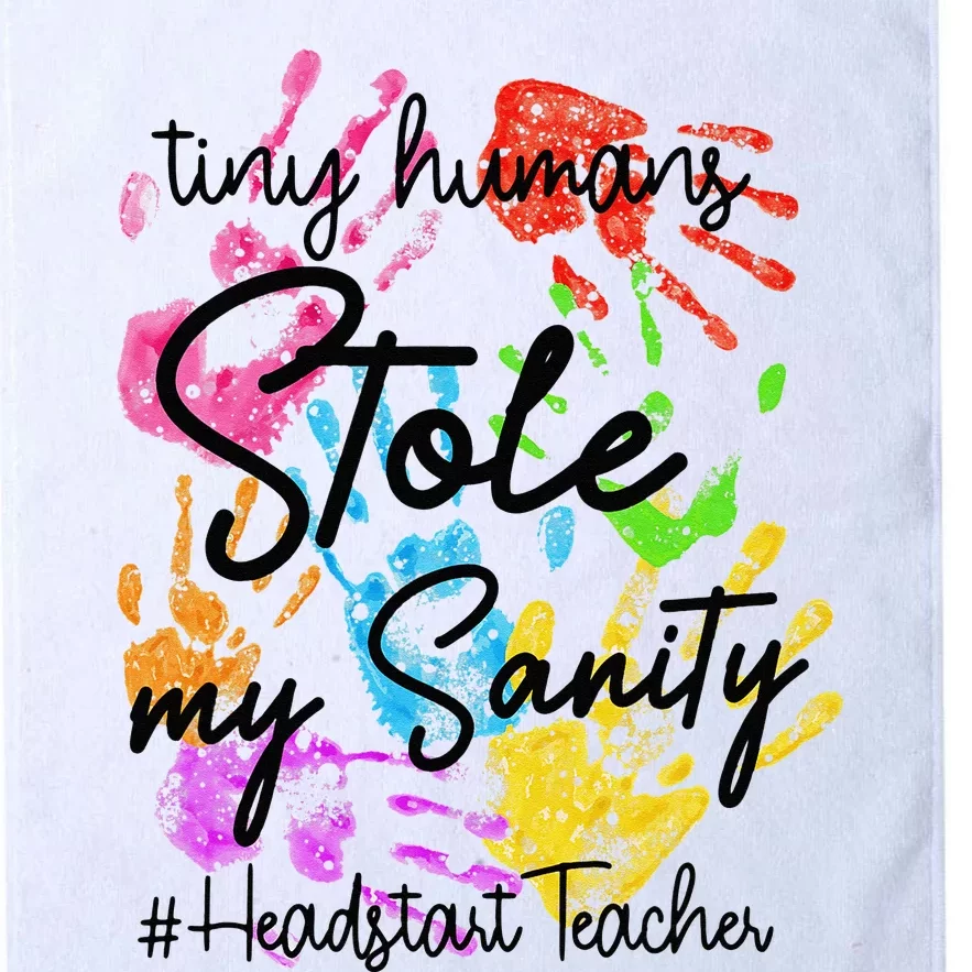 Funny Headstart Teacher Teach Tiny Humans Back To School Platinum Collection Golf Towel