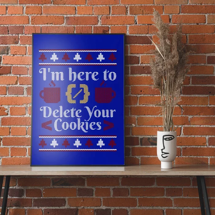 Funny Here To Delete Your Cookies It Helpdesk Christmas Gift Poster