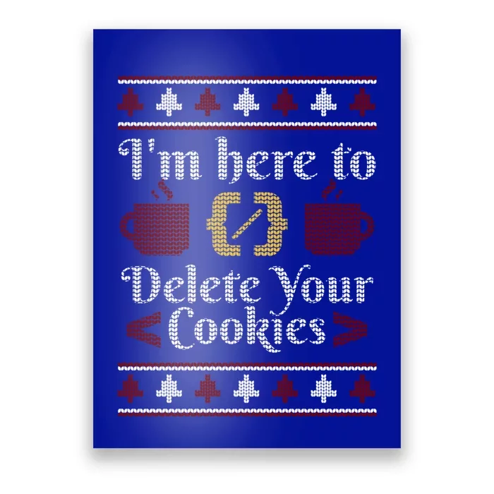 Funny Here To Delete Your Cookies It Helpdesk Christmas Gift Poster