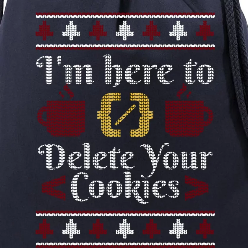 Funny Here To Delete Your Cookies It Helpdesk Christmas Gift Drawstring Bag