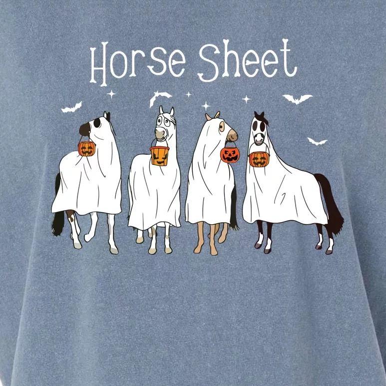 Funny Horse This Is Boo Sheet Ghost Boo Halloween Outfit Garment-Dyed Women's Muscle Tee