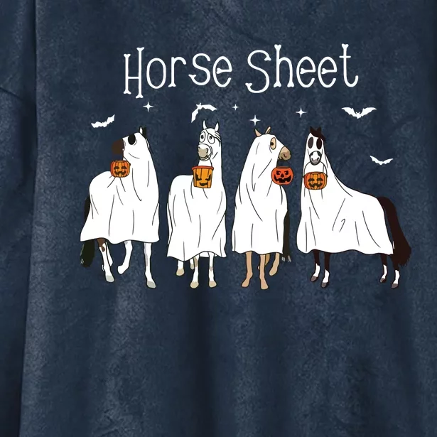 Funny Horse This Is Boo Sheet Ghost Boo Halloween Outfit Hooded Wearable Blanket