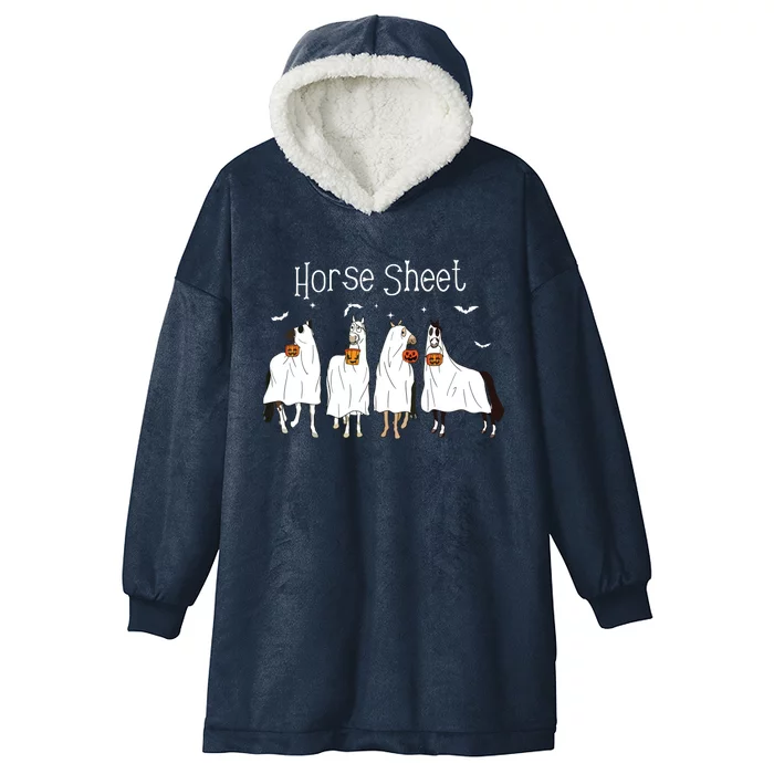 Funny Horse This Is Boo Sheet Ghost Boo Halloween Outfit Hooded Wearable Blanket