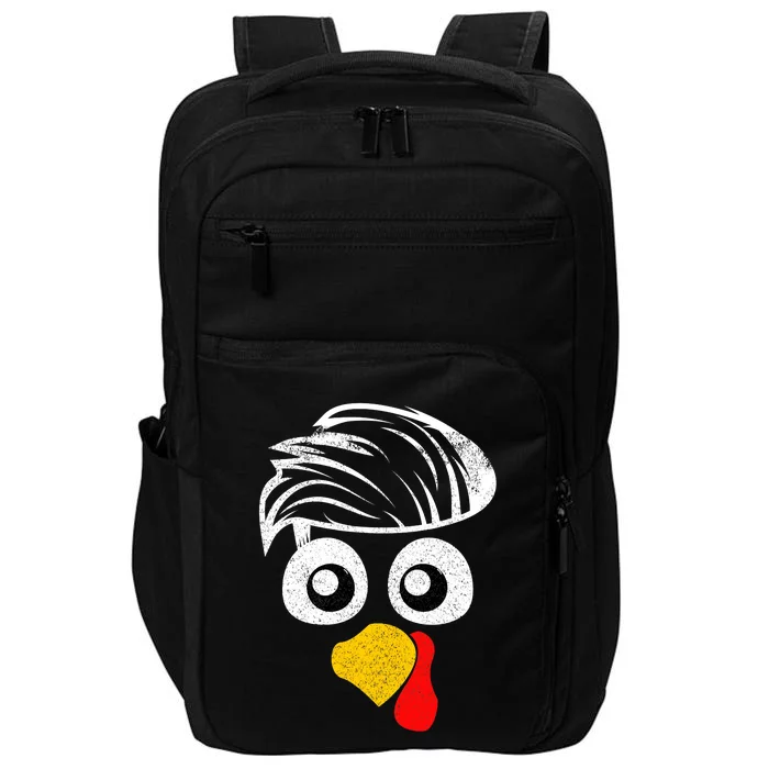 Funny Handsom Turkey Face, Hairstyle for Thanksgiving party Impact Tech Backpack