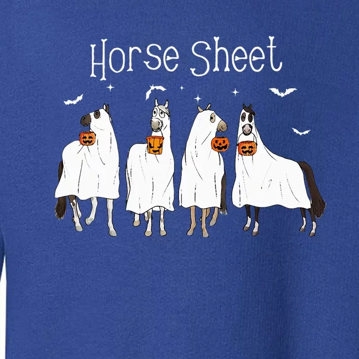 Funny Horse This is Boo Sheet Ghost Boo Halloween Outfit Toddler Sweatshirt