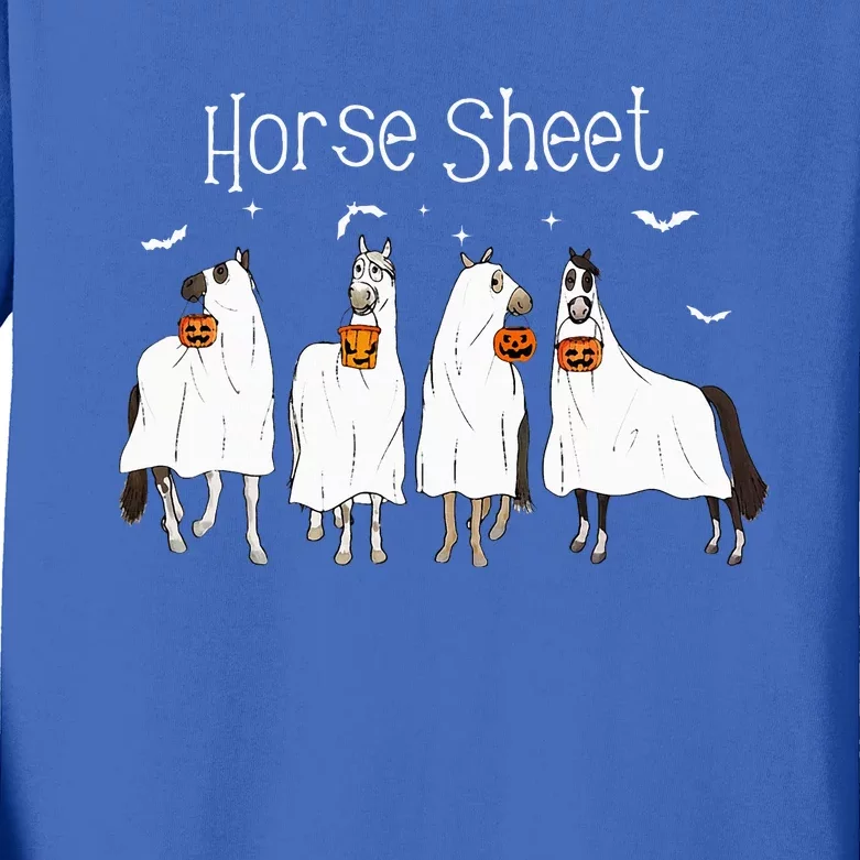 Funny Horse This is Boo Sheet Ghost Boo Halloween Outfit Kids Long Sleeve Shirt