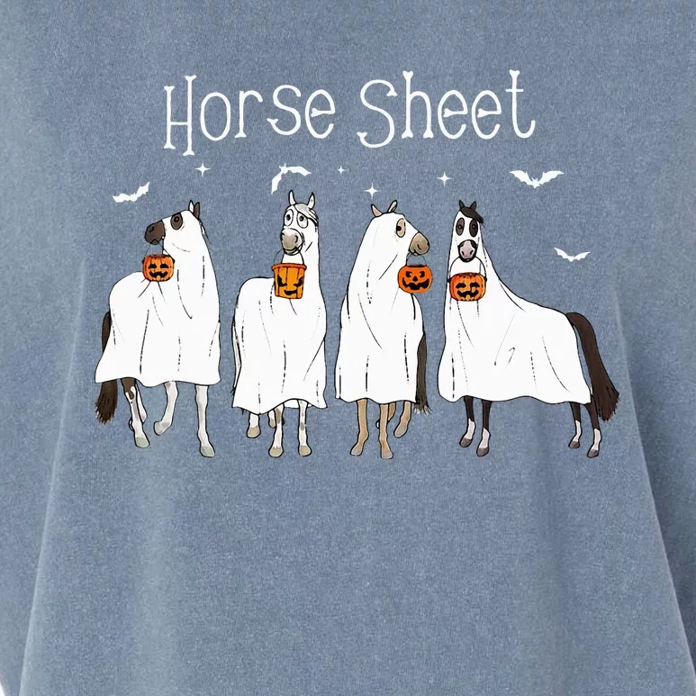 Funny Horse This is Boo Sheet Ghost Boo Halloween Outfit Garment-Dyed Women's Muscle Tee