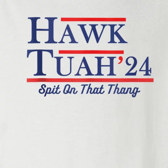 Funny Hawk Tuah 24 Toddler Long Sleeve Shirt