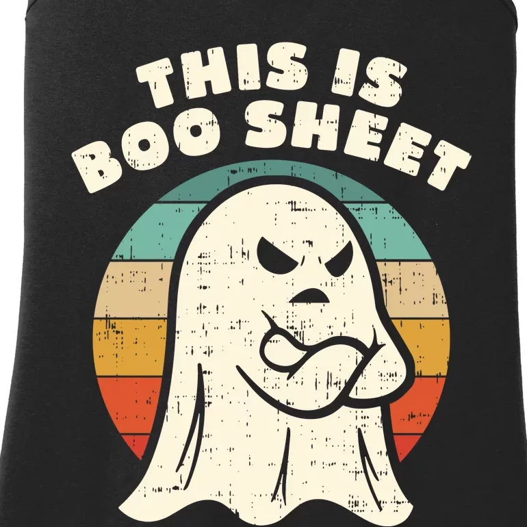 Funny Halloween This Is Boo Sheet Retro Costumes Ghost Ladies Essential Tank