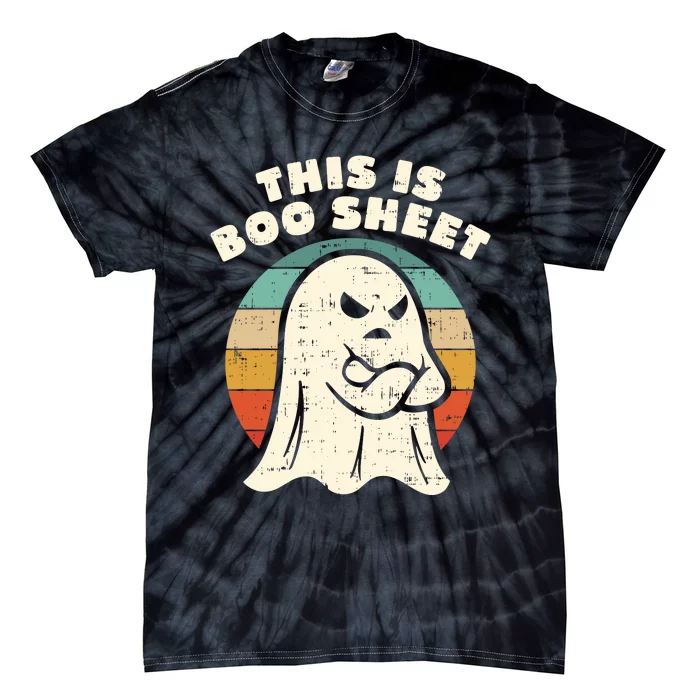 Funny Halloween This Is Boo Sheet Retro Costumes Ghost Tie-Dye T-Shirt