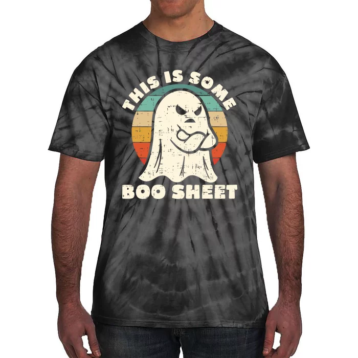 Funny Halloween This Is Some Boo Sheet Retro Costumes Ghost Tie-Dye T-Shirt