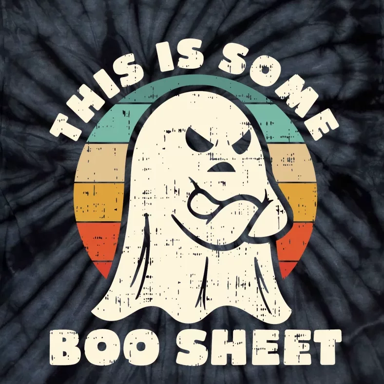 Funny Halloween This Is Some Boo Sheet Retro Costumes Ghost Tie-Dye T-Shirt