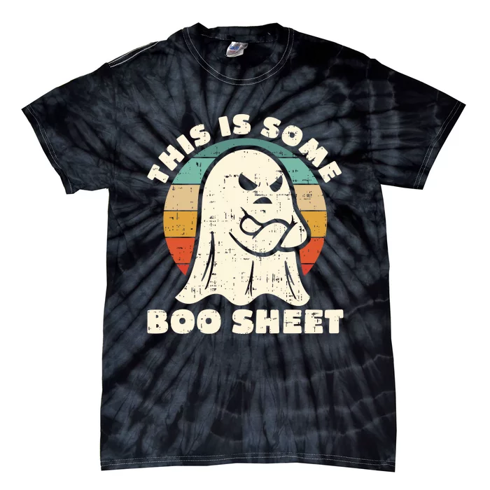 Funny Halloween This Is Some Boo Sheet Retro Costumes Ghost Tie-Dye T-Shirt