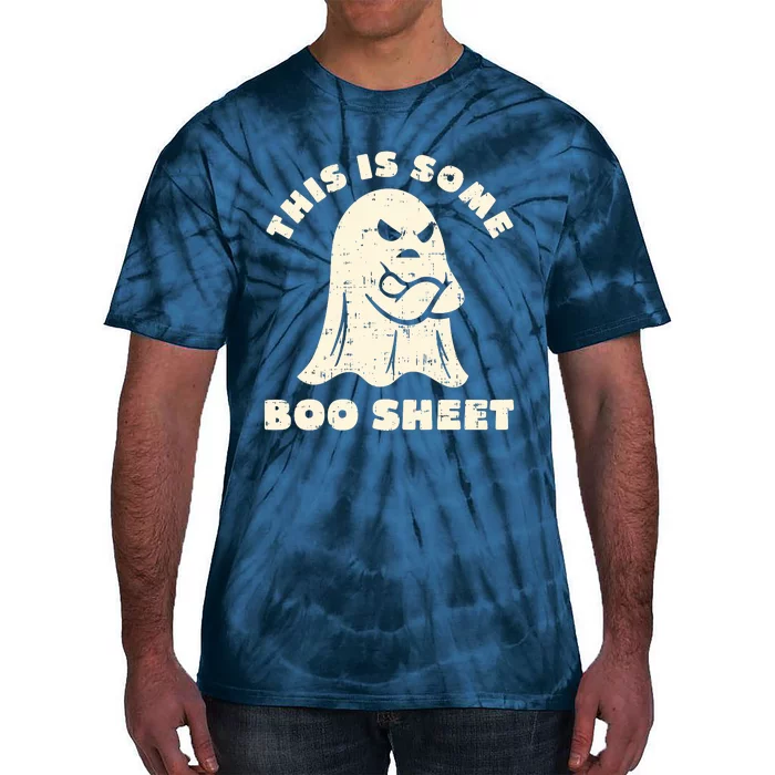 Funny Halloween This Is Some Boo Sheet Retro Costumes Ghost Tie-Dye T-Shirt