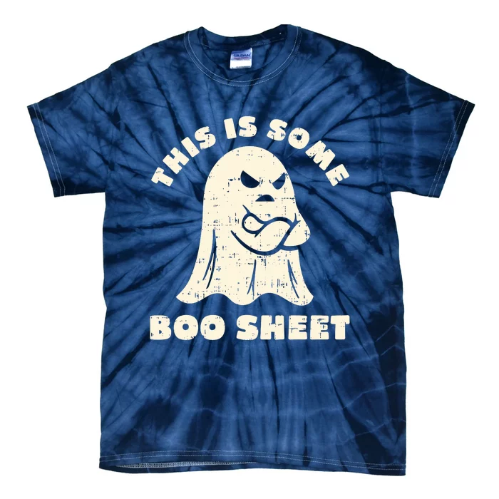 Funny Halloween This Is Some Boo Sheet Retro Costumes Ghost Tie-Dye T-Shirt