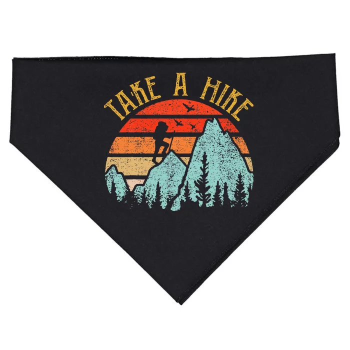 Funny Hikingshirt Take A Hike Mountain Hiker USA-Made Doggie Bandana