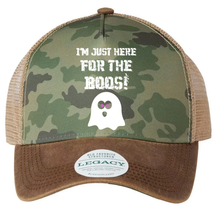 Funny Halloween T Im Just Here For The Boos Gift Legacy Tie Dye Trucker Hat