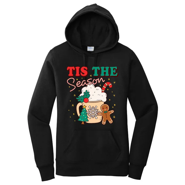 Festive Holiday Treats Christmas Tree Cake Gingerbread Santa Cookies Women's Pullover Hoodie