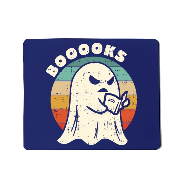 Funny Halloween Teacher Booooks Ghost Reading Book Mousepad