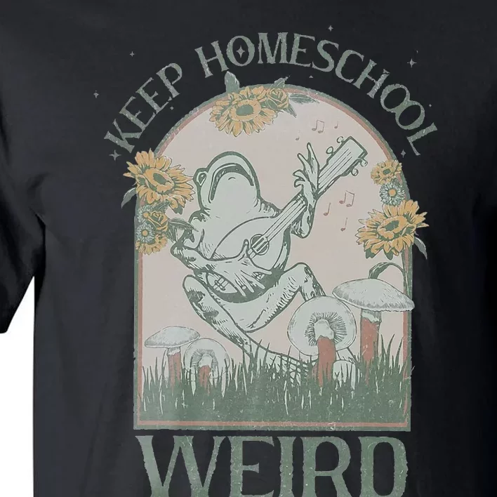 Funny Homeschool Teaching Keep Homeschool Weird Frog Mushroom Tall T-Shirt