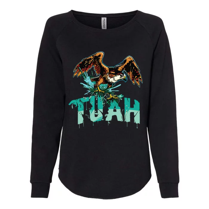 Funny Hawk Tuah Guy Spit Joke Wet That Thang Splash Down Womens California Wash Sweatshirt