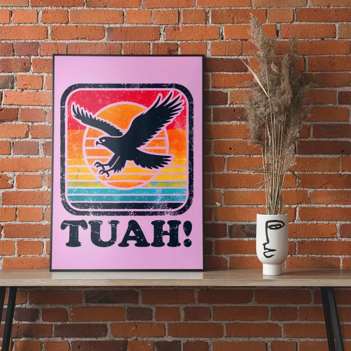 Funny Hawk Tuah Tush Camping Hiking Poster