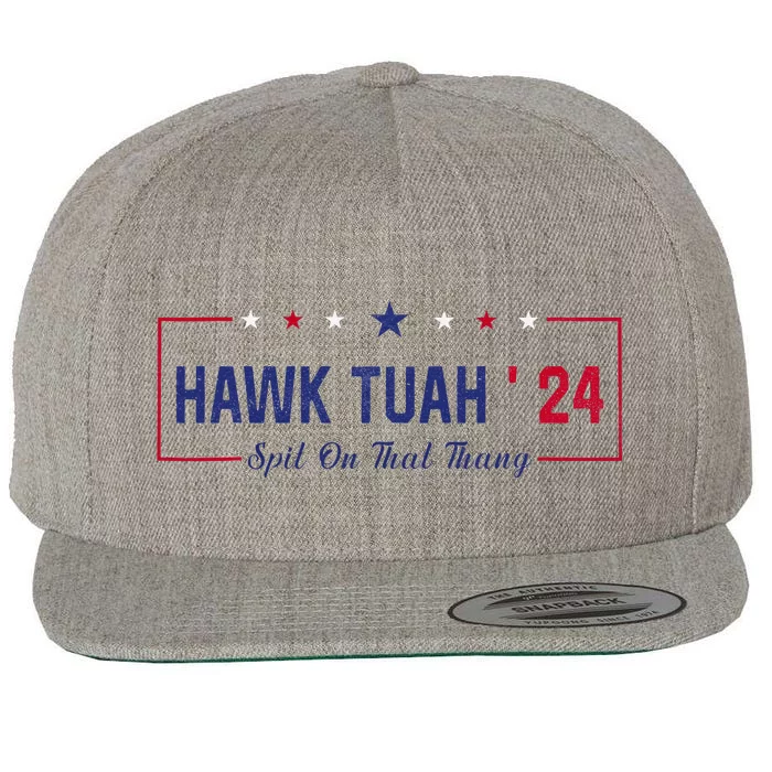 Funny Hawk Tuah 24 Spit On That Thang Wool Snapback Cap