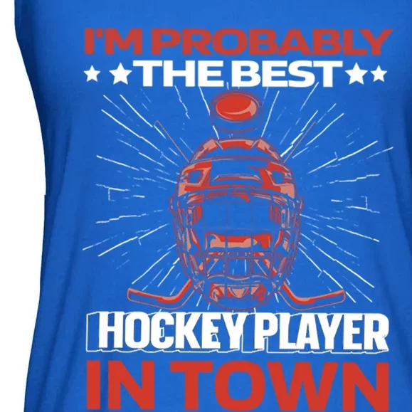 Funny Hockey Team Gift Player Ice Hockey Gift Ladies Essential Flowy Tank