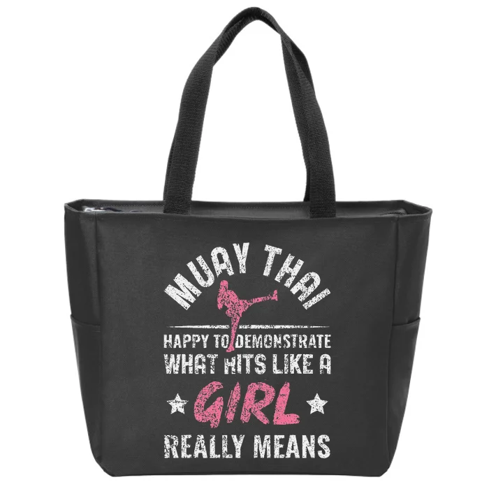 Funny Happy To Demonstrate Thai Boxing Muay Thai Zip Tote Bag