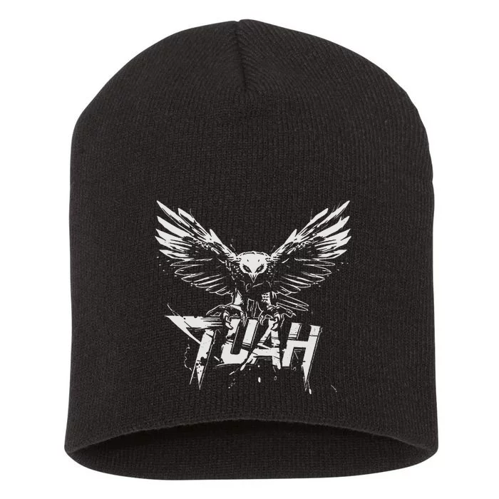 Funny Hawk Tuah Guy Spit Joke Wet That Thang Splash Down Short Acrylic Beanie