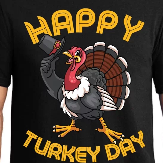 Funny Happy Turkey Day Thanksgiving Day Gift Pajama Set