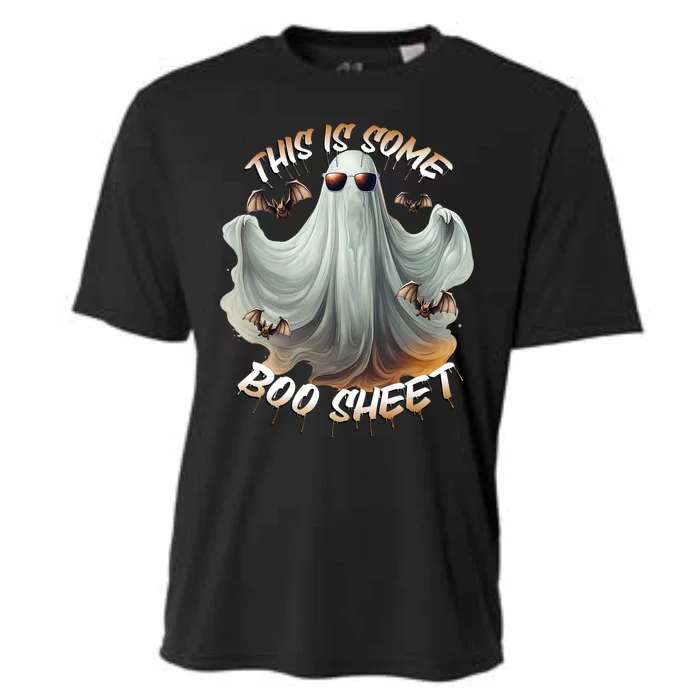 Funny Halloween This Is Some Boo Sheet Costume Design Cooling Performance Crew T-Shirt