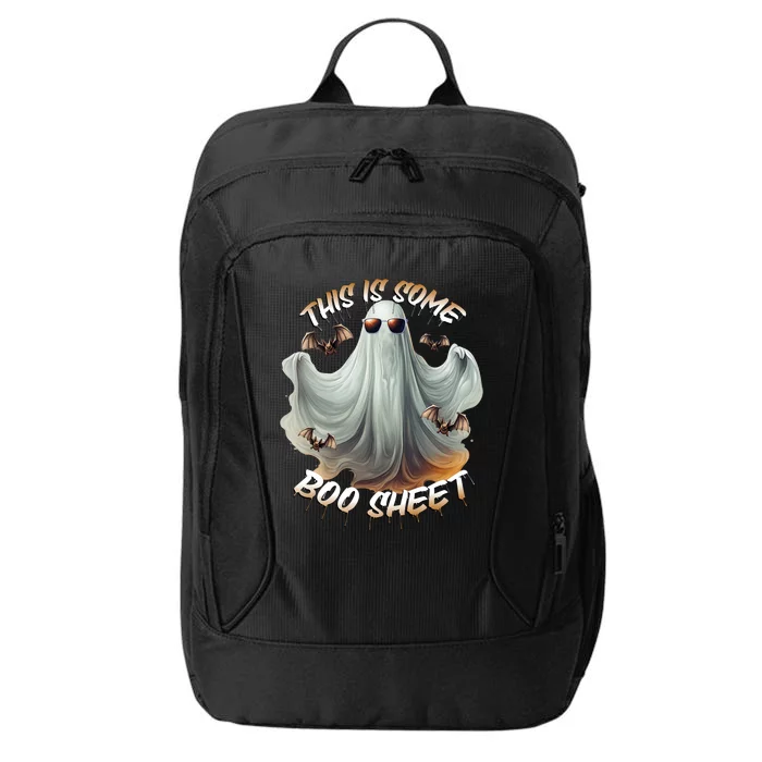 Funny Halloween This Is Some Boo Sheet Costume Design City Backpack